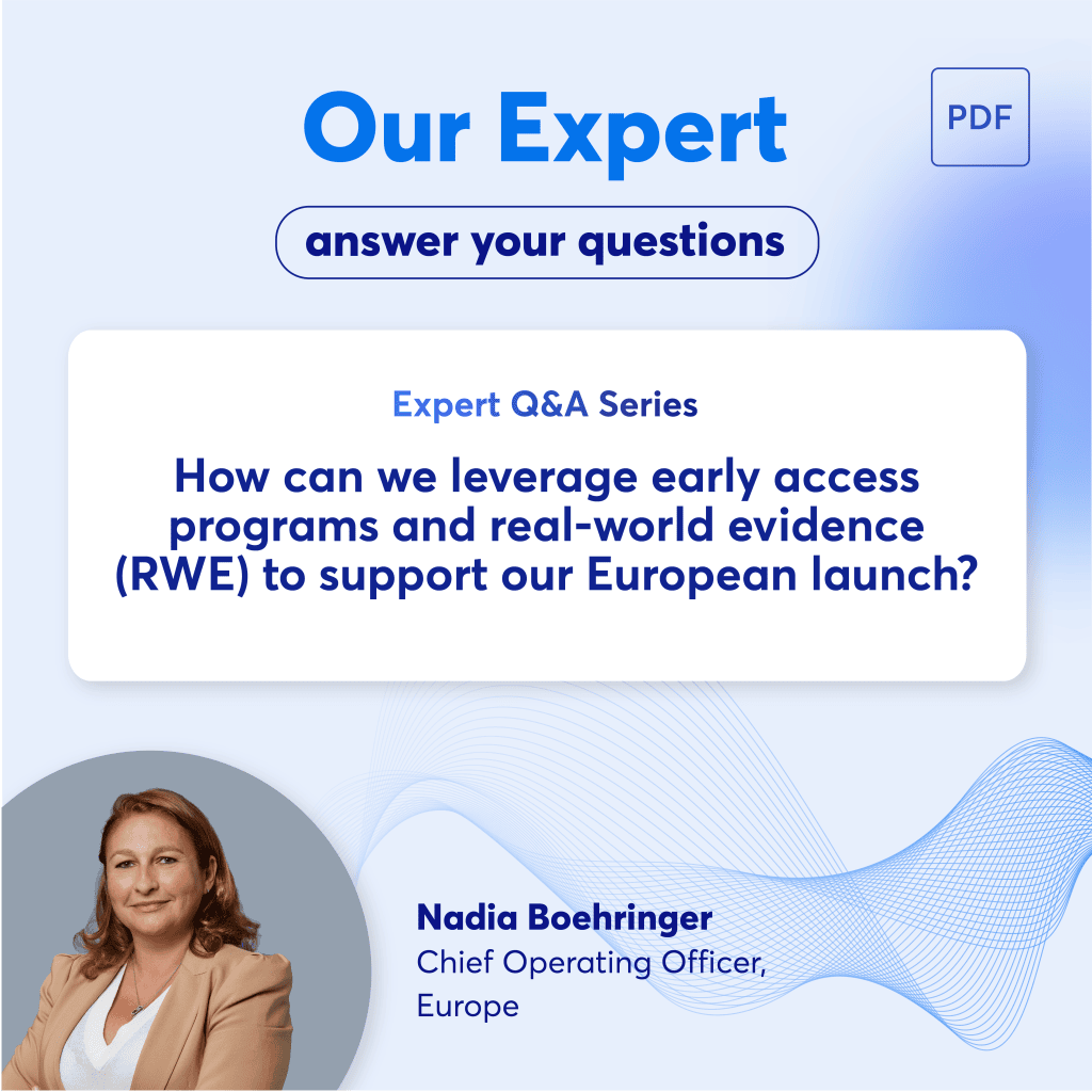 Visuel de la Q&A Expert : How can we leverage early access programs and real-world evidence (RWE) to support our European launch?