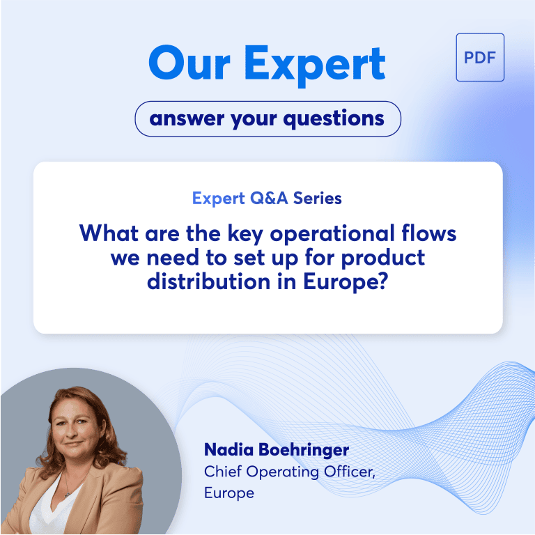 Couverture de la Q&A : What are the key operational flows we need to set up for product distribution in Europe?