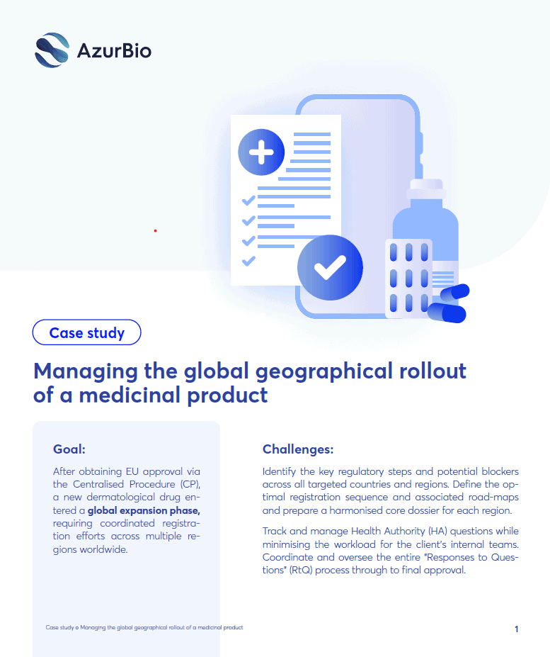 Couverture du case study : Managing the global geographical rollout of a medicinal product