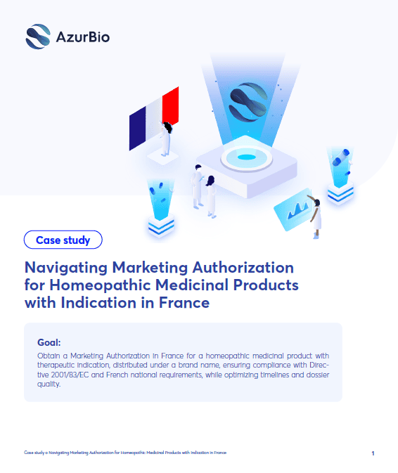 Couverture du case study : Navigating Marketing Authorization for Homeopathic Medicinal Products with Indication in France